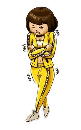 Girl In Yellow Outfit Sticker