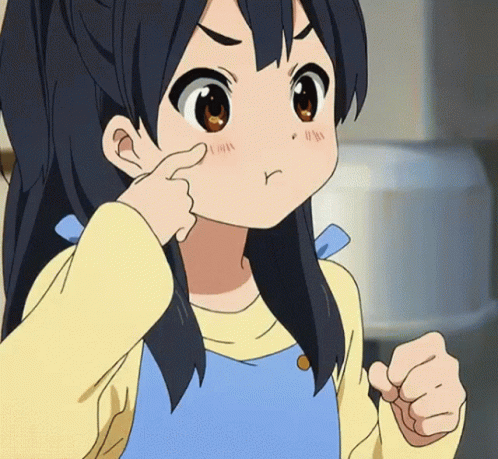 Girl In Yellow Shirt And Blue Apron Fist GIF