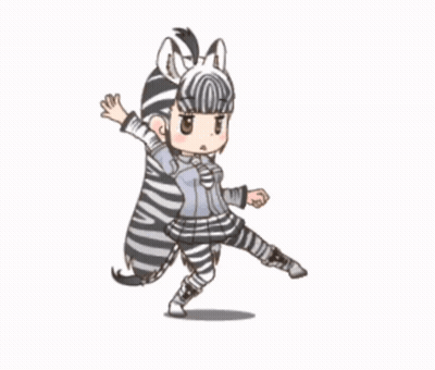 Girl In Zebra Outfit GIF