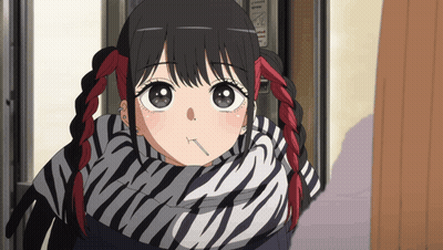 Girl In Zebra Scarf With Toothpick In Mouth GIF