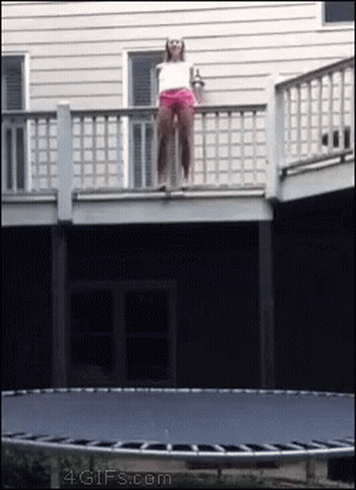 Girl Jumping On Trampoline At 4Gifs.com Sign GIF