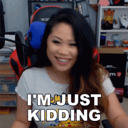 Girl Just Kidding In Her Stream GIF