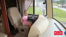 Girl Kid Toy Almost Car Crash GIF