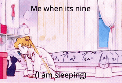 Girl Kneeling Bed Me When Its Nine Sleeping GIF