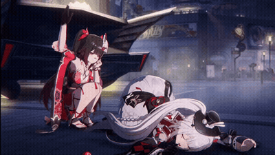 Girl Kneeling Next To Girl Laying By Club Sign GIF