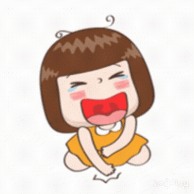 Girl Laughing With Number 5 Above Her GIF