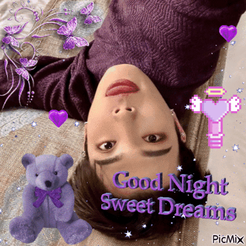 Girl Laying Down Saying Good Night GIF