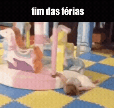 Girl Laying In Front Of Merry Go Round Fim Das Ferias GIF