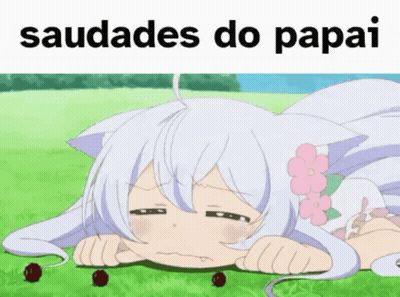 Girl Laying In Grass Saudades Do Papai GIF