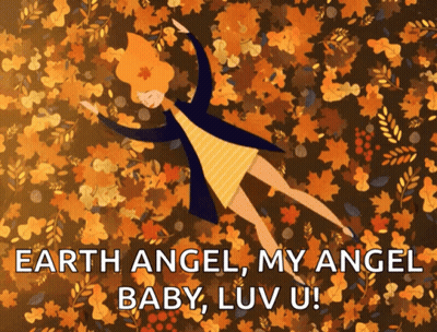 Girl Laying In Leaves Earth Angel My Angel Baby Luv U GIF