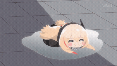 Girl Laying In Puddle With Bilibili GIF