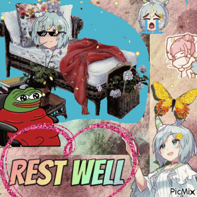 Girl Laying On Bed Saying Rest Well GIF