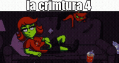 Girl Laying On Couch La Crimtura 4 GIF