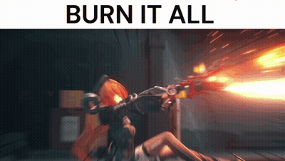 Girl Laying On Ground Holding Gun Burn It All GIF