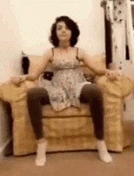 Girl Leg Dab GIF