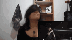 Girl Listening To Rock Star GIF