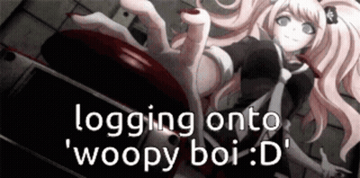 Girl Logging Onto Woopy Boi : D GIF
