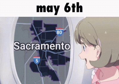 Girl Looking At Sacramento Map GIF