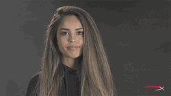 Girl Looking Sideways Hehehe GIF