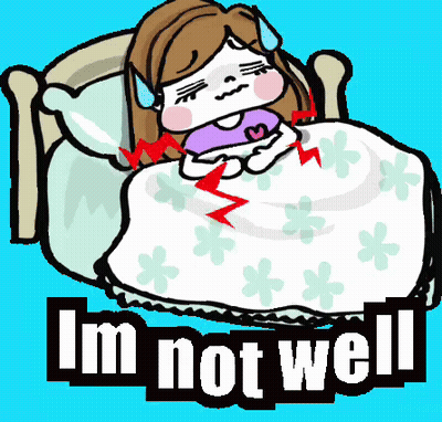 Girl Lying In Bed Saying Not Well GIF
