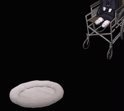Girl Lying In Wheelchair GIF
