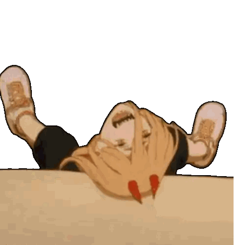 Girl Lying On Back With Crossed Legs Sticker