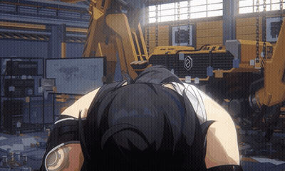 Girl Lying On Floor By Yellow Vehicle Letter A GIF