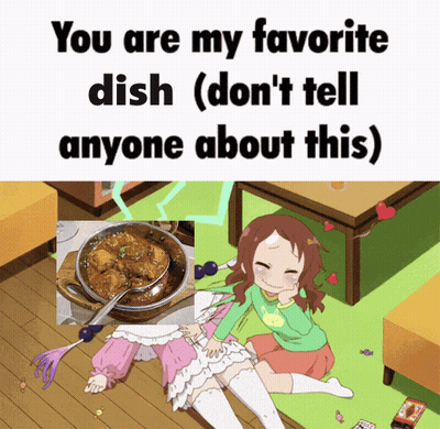 Girl Lying On Floor With Favorite Dish GIF