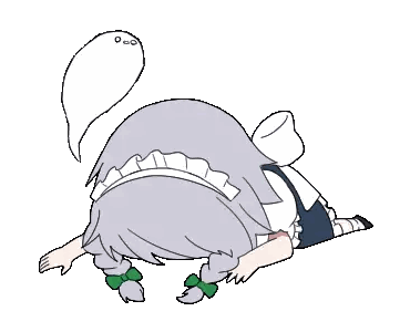 Girl Lying On Ground With Ghost Sticker