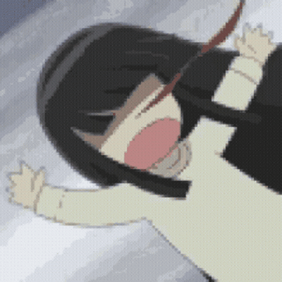 Girl Lying On Ground With Mouth Open GIF