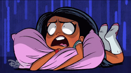 Girl Lying On Pillow With Disney Channel Logo GIF