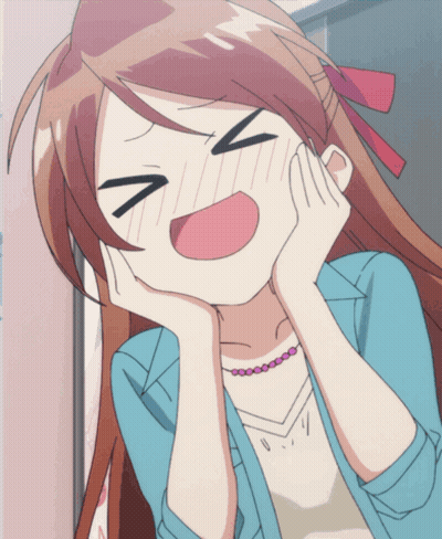 Girl Making Face With Hands GIF