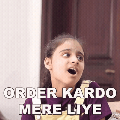 Girl Making Funny Face Order Kardo Mere Liye GIF