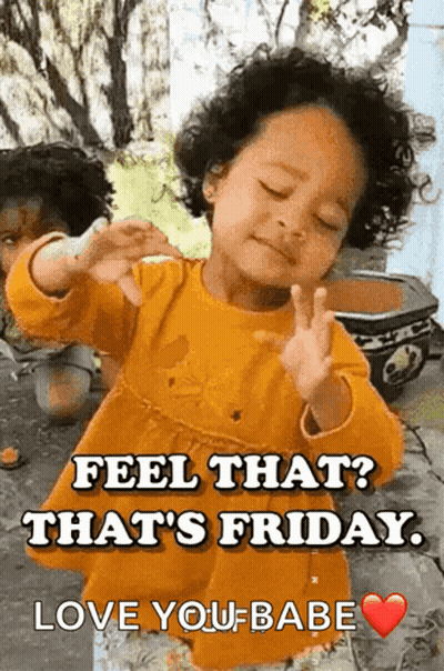 Girl Making Funny Face Saying Feel That Friday GIF