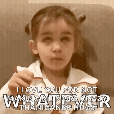 Girl Making Funny Face Saying I Love You GIF