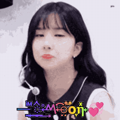 Girl Making Funny Face Saying I'm A Moon GIF