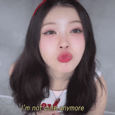 Girl Making Funny Face Saying I'm Not Cute Anymore GIF