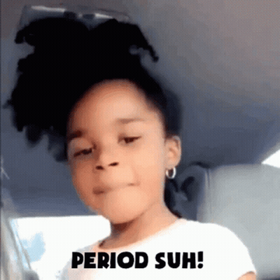 Girl Making Funny Face Saying Period Guh GIF
