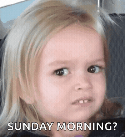 Girl Making Funny Face Sunday Morning GIF