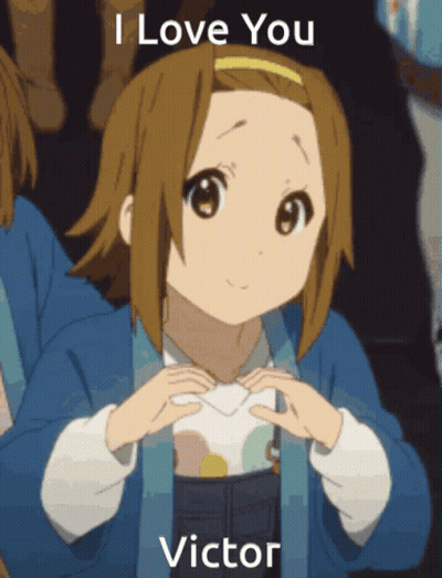Girl Making Heart Hands Saying I Love You Victor GIF
