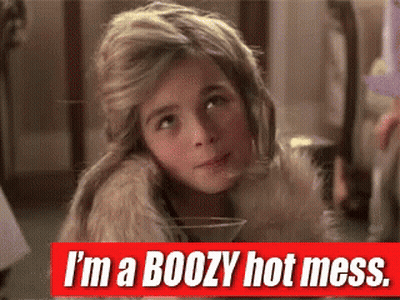 Girl Martini Says I'm A Boozy Hot Mess GIF