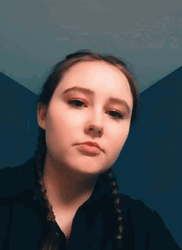 Girl Nod Eye Brow Raise GIF