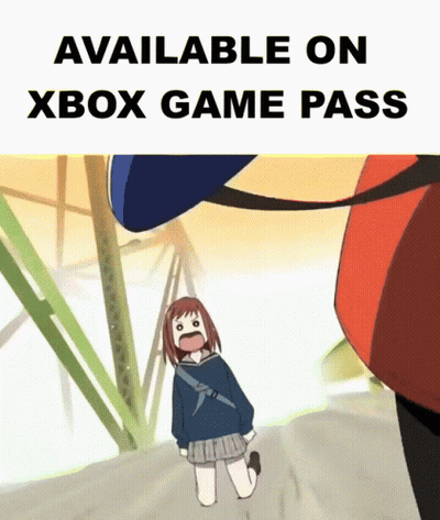 Girl On Knees Xbox Game Pass Ad GIF