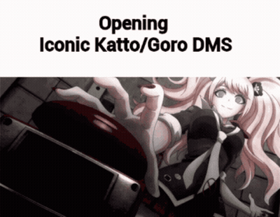 Girl Opening Iconic Katto/Goro DMs GIF