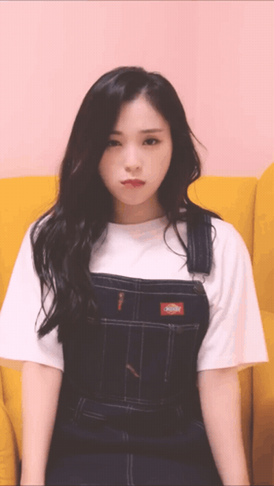 Girl Overalls White Shirt Dickies Logo GIF
