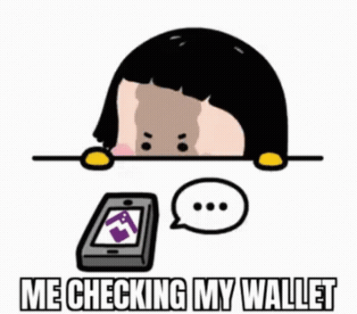 Girl Peeking Over Wall Next To Cell Phone With Speech Bubble GIF