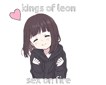 Girl Pixel Art Kings Of Leon Sex On Fire Sticker