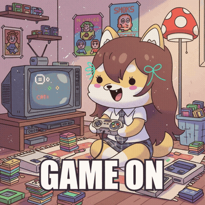 Girl Playing Video Game With Game On GIF