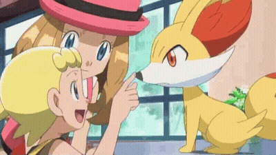 Girl Pointing At Fox While Another Girl Looks On GIF