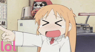 Girl Pointing With Lol
